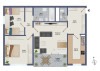 Einziehen und wohlfühlen: Gemütliche 3-Zimmerwohnung mit Balkon! - Grundriss